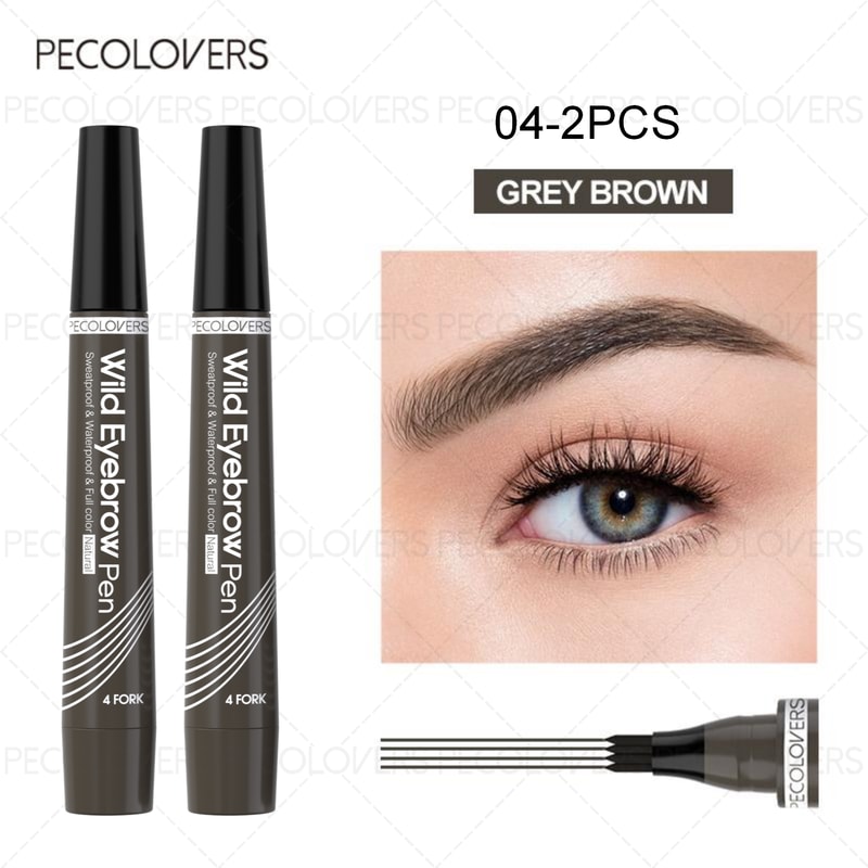 Split Tip Eyebrows Pen, Eyebrow Tattoo Pen Waterproof, Eyebrow Pen Waterproof, Liquid Black Eyebrow Makeup Pencil