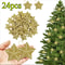 Christmas Decorations For Home 24pcs Gold Glitter Star Ornaments Navidad New Year Party Decoration 0