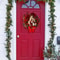 Front Door Garland With Large Bow Christmas Wreath With Lantern Seasonal Ornament Christmas Decorat 2