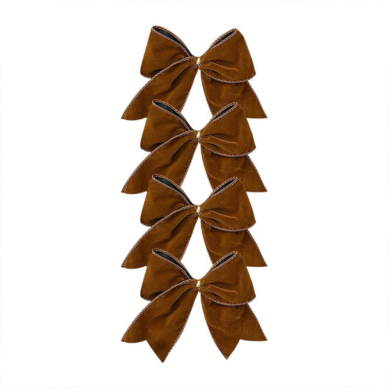 DIY Red Fabric Christmas Tree Bows Christmas Bow Decoration Wreath Decoration Bow Hanging Festive O 0