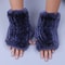 New Rex Rabbit Fur Fingerless Gloves Women Winter Fur Mittens Soft Elastic Wrist Warmers 0
