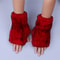 New Rex Rabbit Fur Fingerless Gloves Women Winter Fur Mittens Soft Elastic Wrist Warmers 7