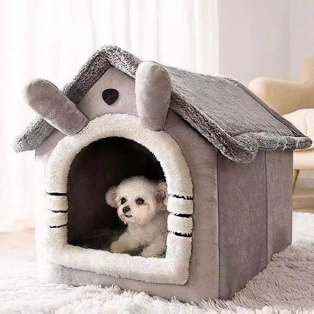 Premium Cozy Small Dog House Bed Washable Pet Bed For Cats Small Dogs 0