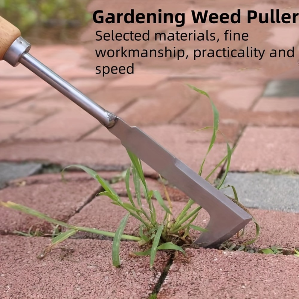 Heavy Duty Stainless Steel Gap Weeding Tool L Shaped Garden Weeder Hand Tool 5