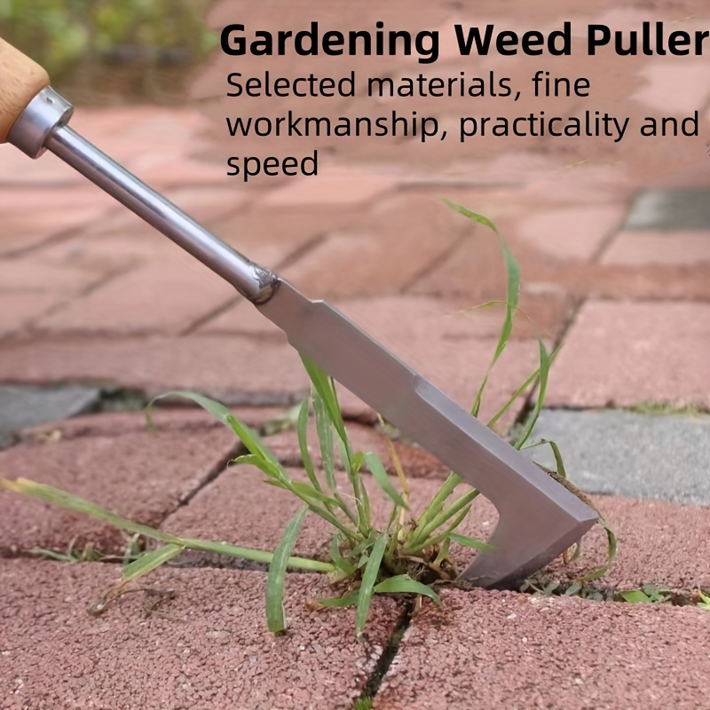Heavy Duty Stainless Steel Gap Weeding Tool L Shaped Garden Weeder Hand Tool 5