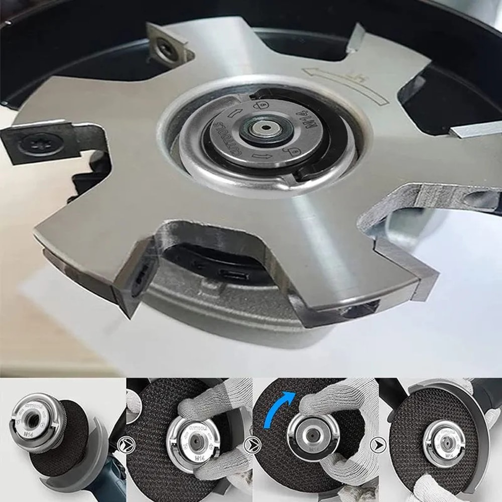 Premium Quick Release Flange Angle Grinder Accessory Self Locking Power Chuck 2