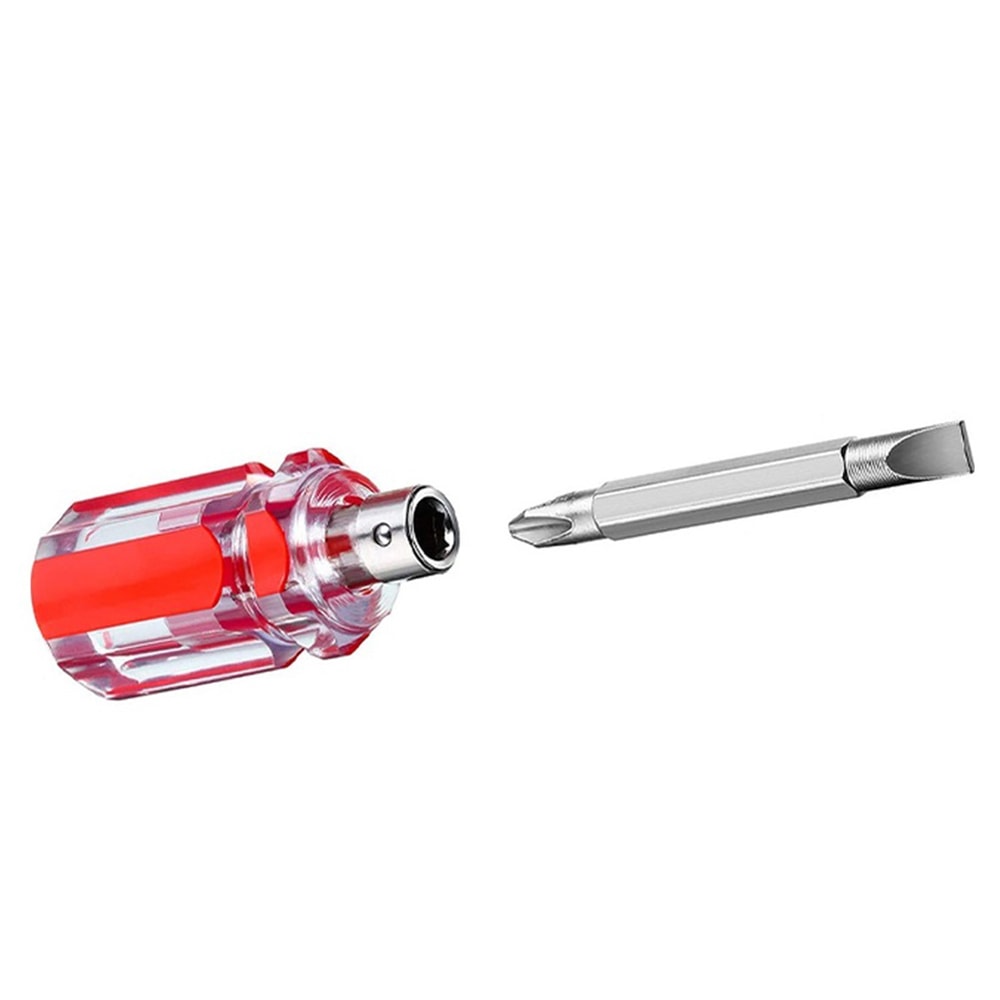 Short Screwdriver Set For Tight Spaces Flat Head And Phillips Repair Tool 2