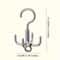 Punch Free Rotating Clothes Hook 4 Claw Coat Hanger Organizer