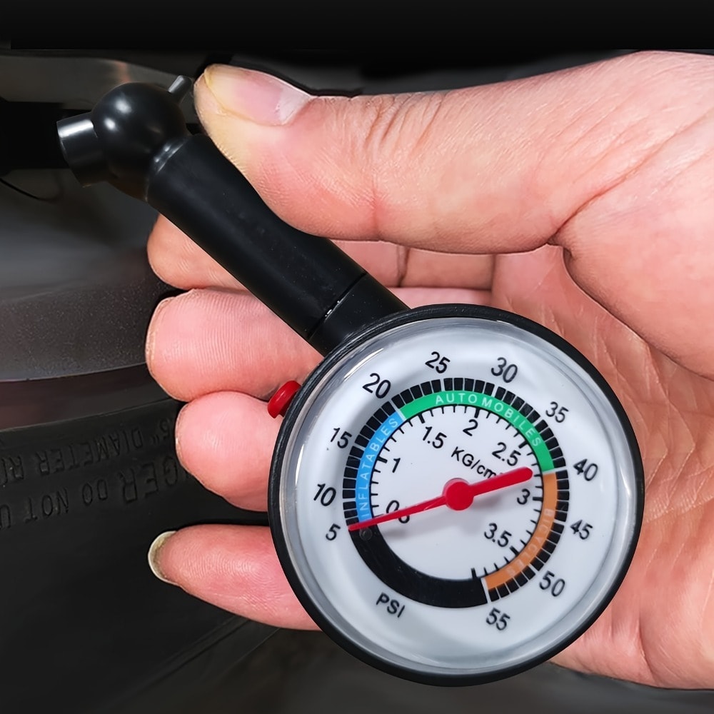High Precision Tire Pressure Gauge with Angle Chuck