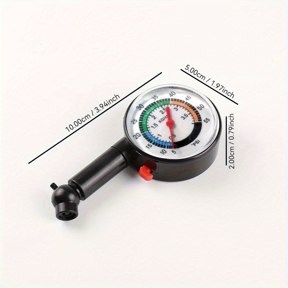 High Precision Tire Pressure Gauge with Angle Chuck
