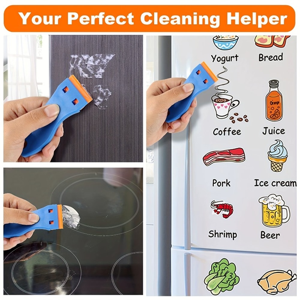 Multipurpose Plastic Razor Blade Scraper Set Scratch Free Car Sticker Remover Tool