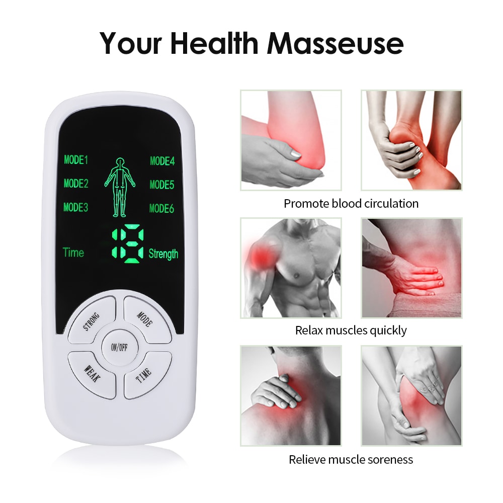 EMS Pulse Electric Muscle Stimulator Digital TENS Unit Body Massager For Pain Relief 2