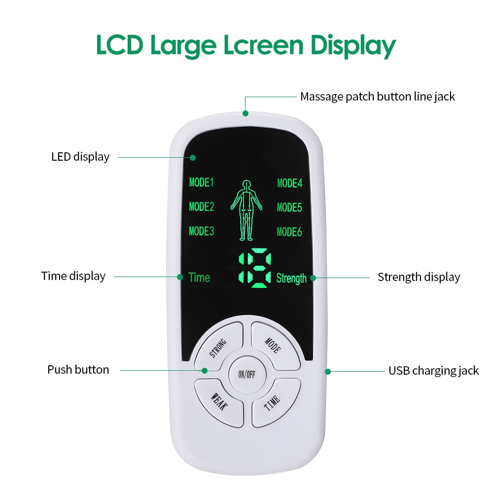 EMS Pulse Electric Muscle Stimulator Digital TENS Unit Body Massager For Pain Relief 5