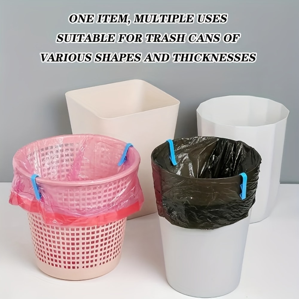 Non Slip Trash Can Clips Secure Garbage Bag Holder and Divider Sets