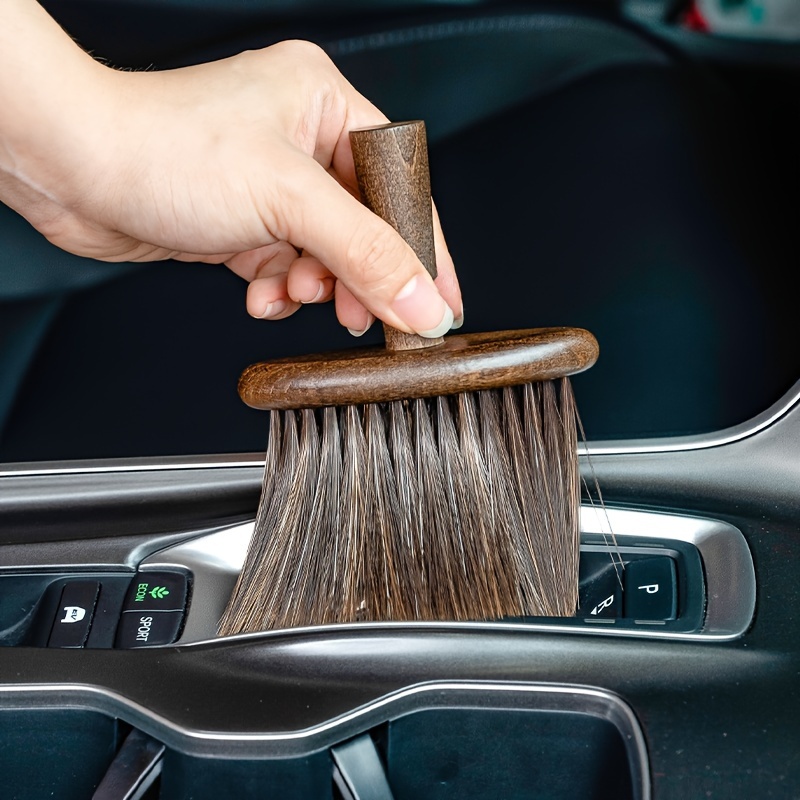 Walnut Wood Coffee Grinder Cleaning Brush for Keyboard Camera and Car