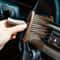 Walnut Wood Coffee Grinder Cleaning Brush for Keyboard Camera and Car