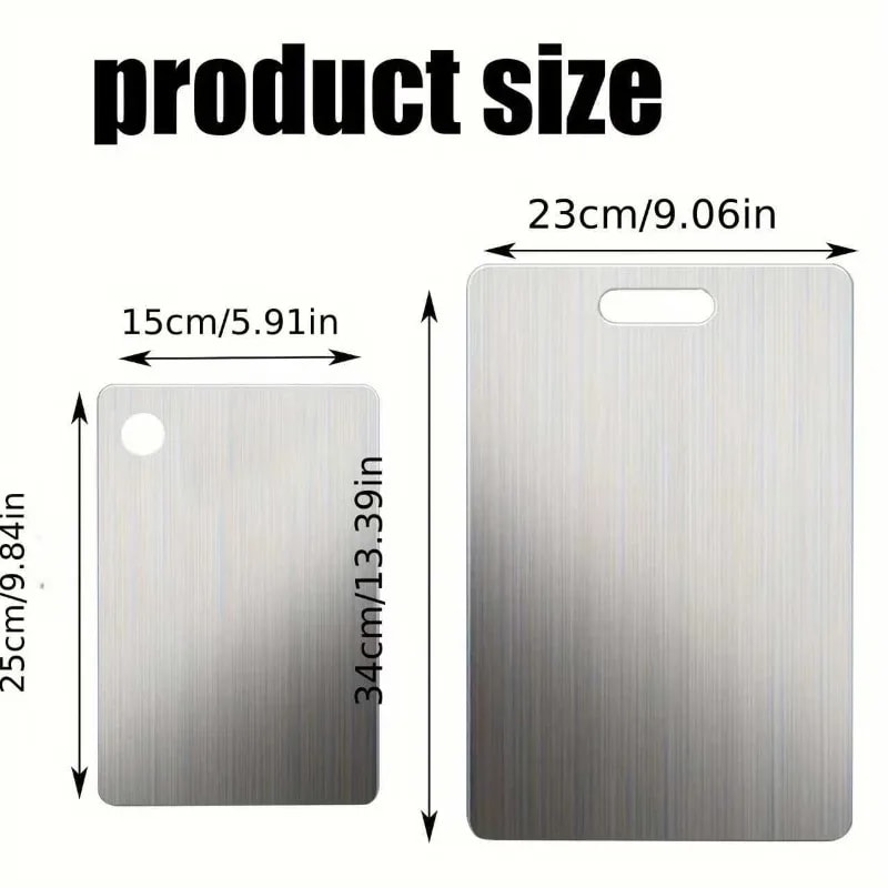 Premium Heavy Duty Stainless Steel Cutting Board Set For Kitchen Prep 5