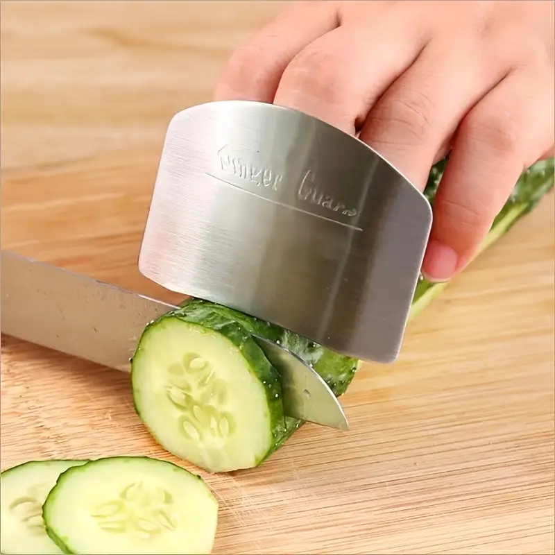Stainless Steel Finger Guard For Safe Vegetable Cutting 1