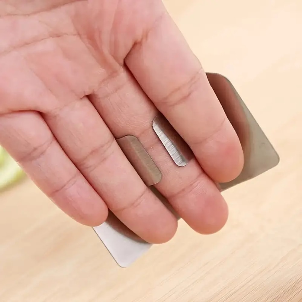 Stainless Steel Finger Guard For Safe Vegetable Cutting 2