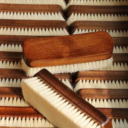 premium wooden handle shoe care brush for leather & boots