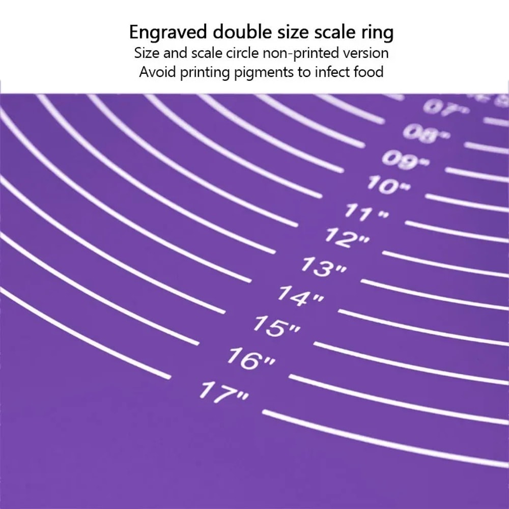 Premium EVA Pastry & Baking Mat Non Stick Silicone Dough Sheet & Kitchen Prep Board
