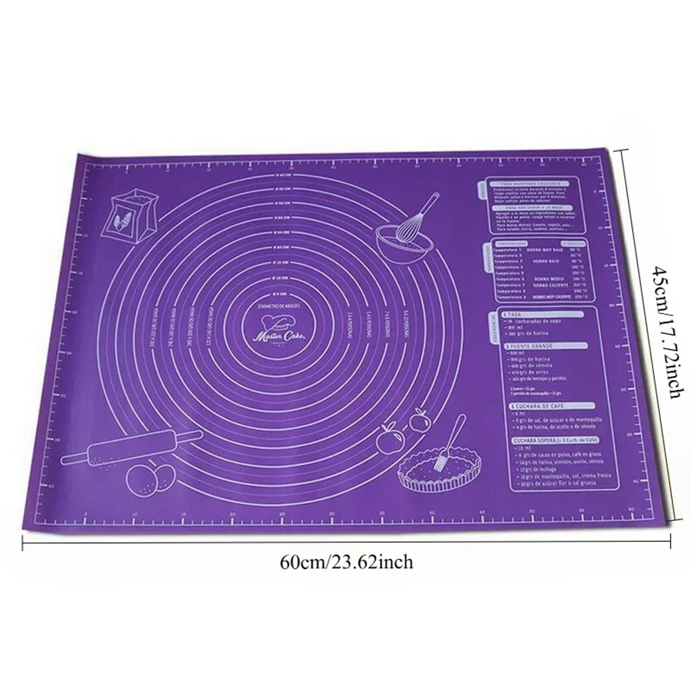 Premium EVA Pastry & Baking Mat Non Stick Silicone Dough Sheet & Kitchen Prep Board
