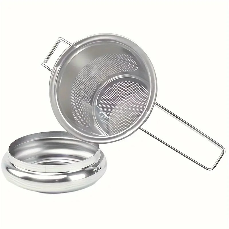 Premium Stainless Steel Loose Leaf Tea Strainer with Folding Handle & Lid Durable Tea Infuser Filter