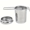 Premium Stainless Steel Loose Leaf Tea Strainer with Folding Handle & Lid Durable Tea Infuser Filter