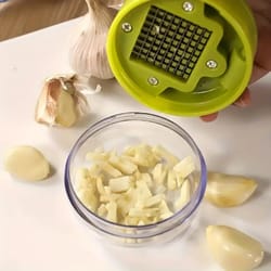 premium multifunctional garlic press & ginger mincer with storage case easy manual garlic slicer & mincer tool