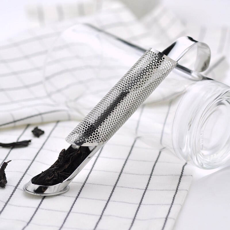 Portable Stainless Steel Tea Infuser Loose Leaf Tea Filter Set With Long Handle Tea Spoon Creative 0