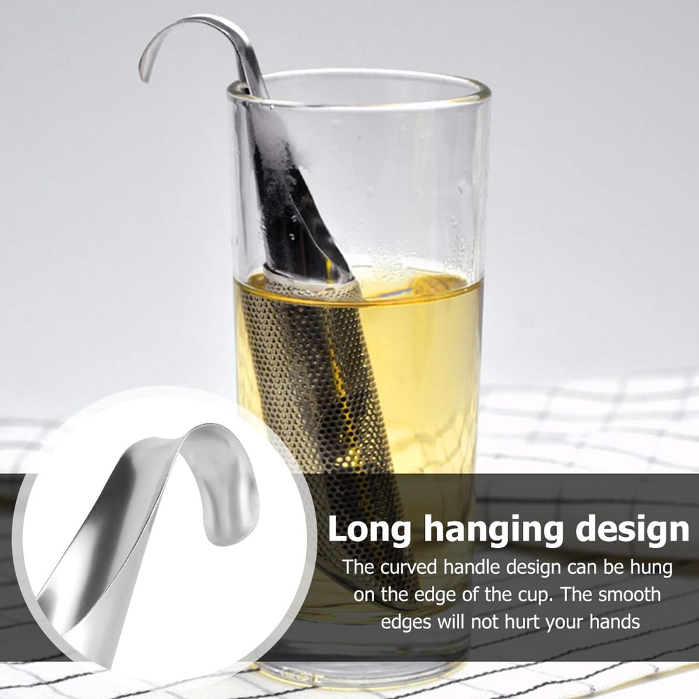 Portable Stainless Steel Tea Infuser Loose Leaf Tea Filter Set With Long Handle Tea Spoon Creative 2