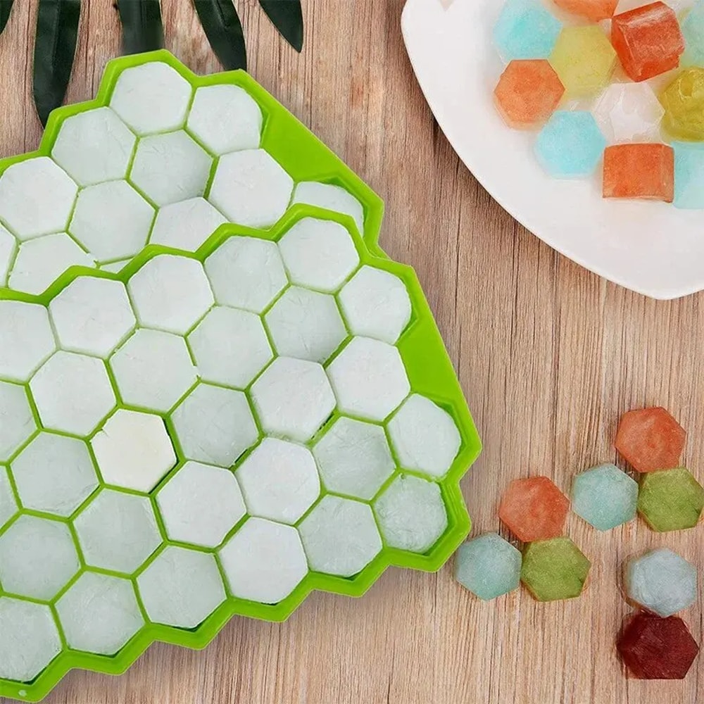 Honeycomb Silicone Ice Cube Tray Cavity Easy Release Ice Mold 0