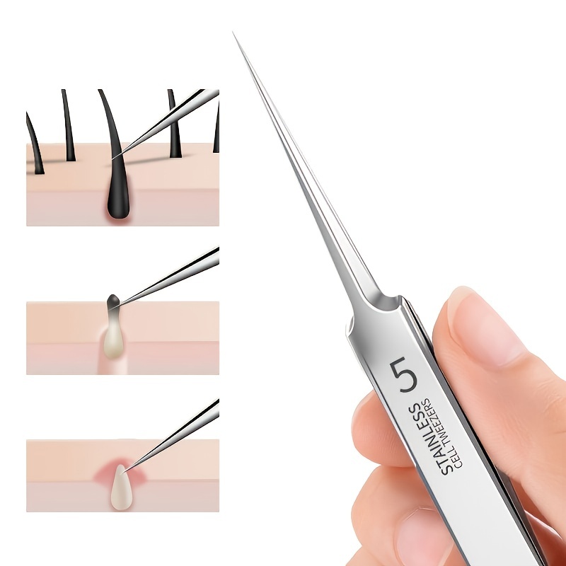 Acne Precision Extractor Tweezers for Blackhead & Blemish Removal