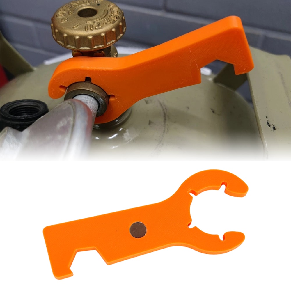 RV Gas Bottle Wrench 2 In 1 Magnetic Propane Tank Tool For Caravan Camper BBQ Connections 1