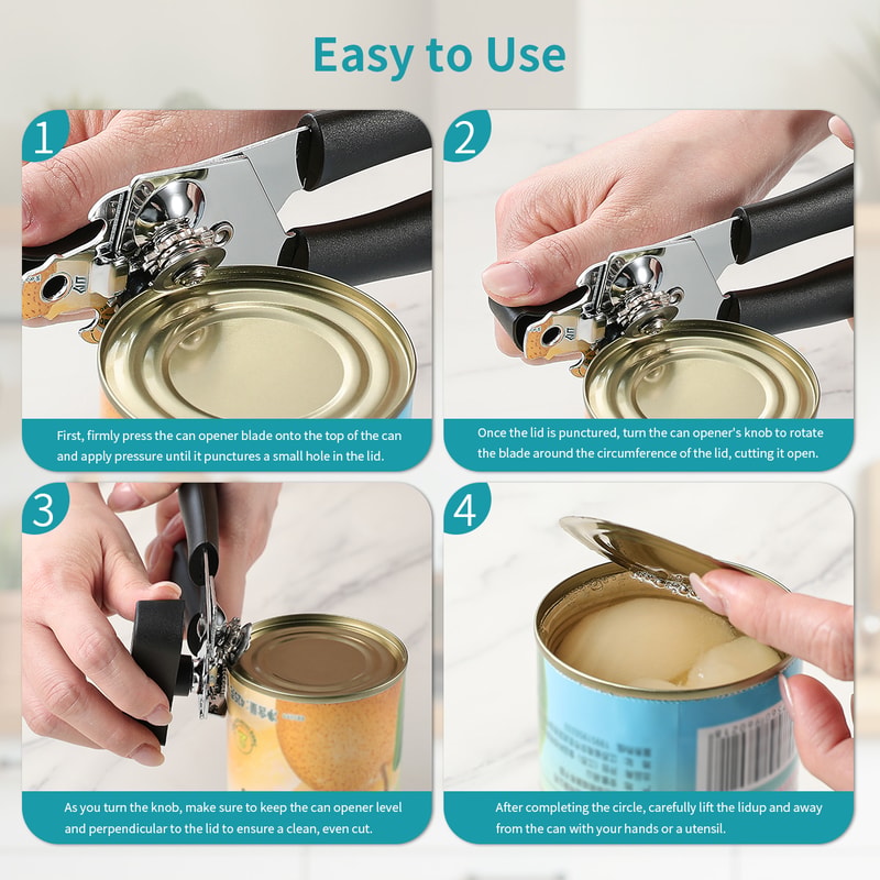 Stainless Steel Manual Can Opener Bottle Opener For Easy Everyday Kitchen Use 4