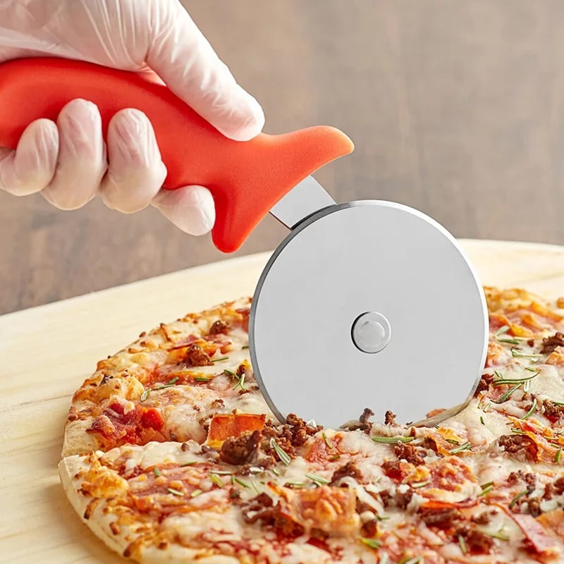 Precision Slice Stainless Steel Pizza Cutter Wheel Pastry Roller Tool 0