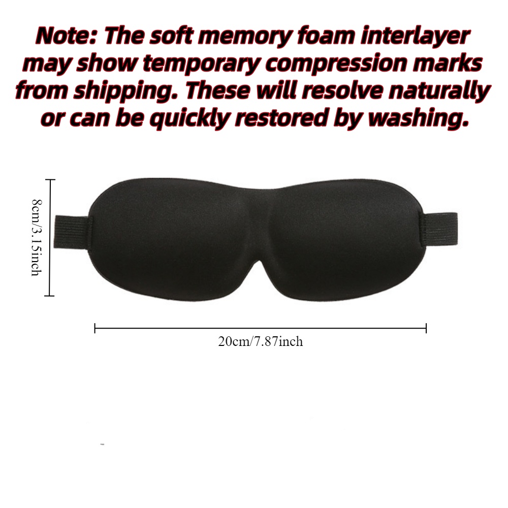 3D Memory Foam Sleep Mask Blackout Eye Mask For Travel Naps Deep Sleep 1