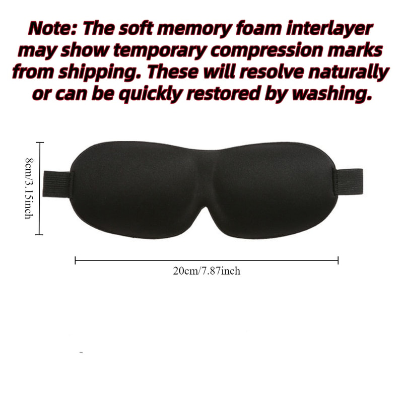 3D Memory Foam Sleep Mask Blackout Eye Mask For Travel Naps Deep Sleep 1