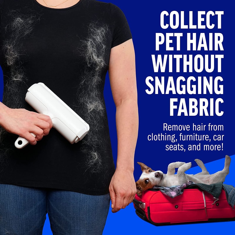 FurFree Self Cleaning Pet Hair Remover Roller For Furniture Clothing Car Seats 5