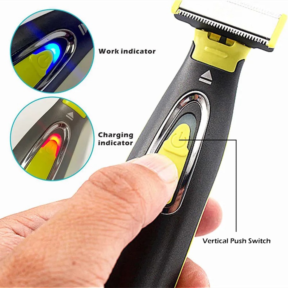 MLG USB Rechargeable Portable Electric Shaver Full Body Trimmer Unisex Grooming T Blade Razor 3