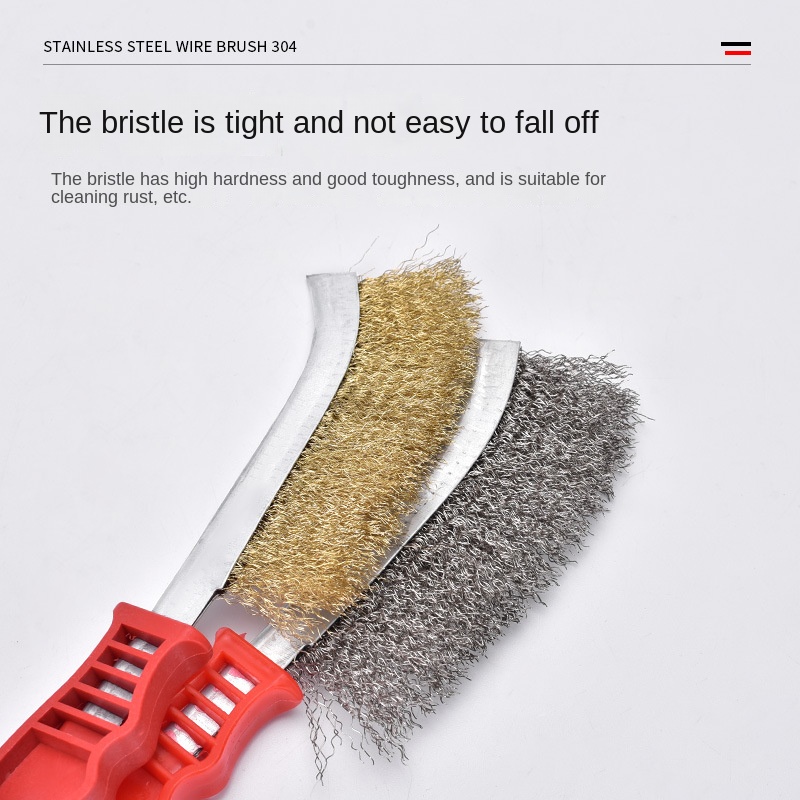 Premium Long Handle Wire Brush Grill Cleaning Rust Removal Tool Durable Stainless Steel Brush 3