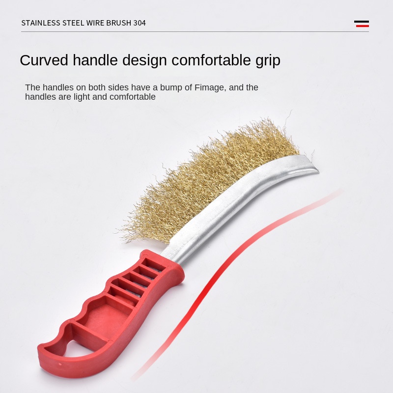 Premium Long Handle Wire Brush Grill Cleaning Rust Removal Tool Durable Stainless Steel Brush 1