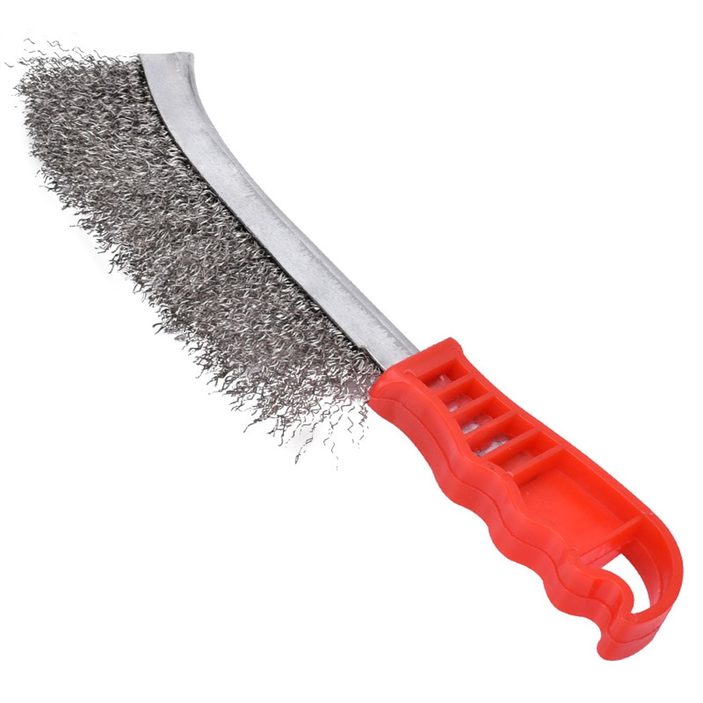 Premium Long Handle Wire Brush Grill Cleaning Rust Removal Tool Durable Stainless Steel Brush 0