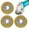 Premium Copper Wire Brush Set for Rust Removal & Surface Cleaning with Steel Connectors