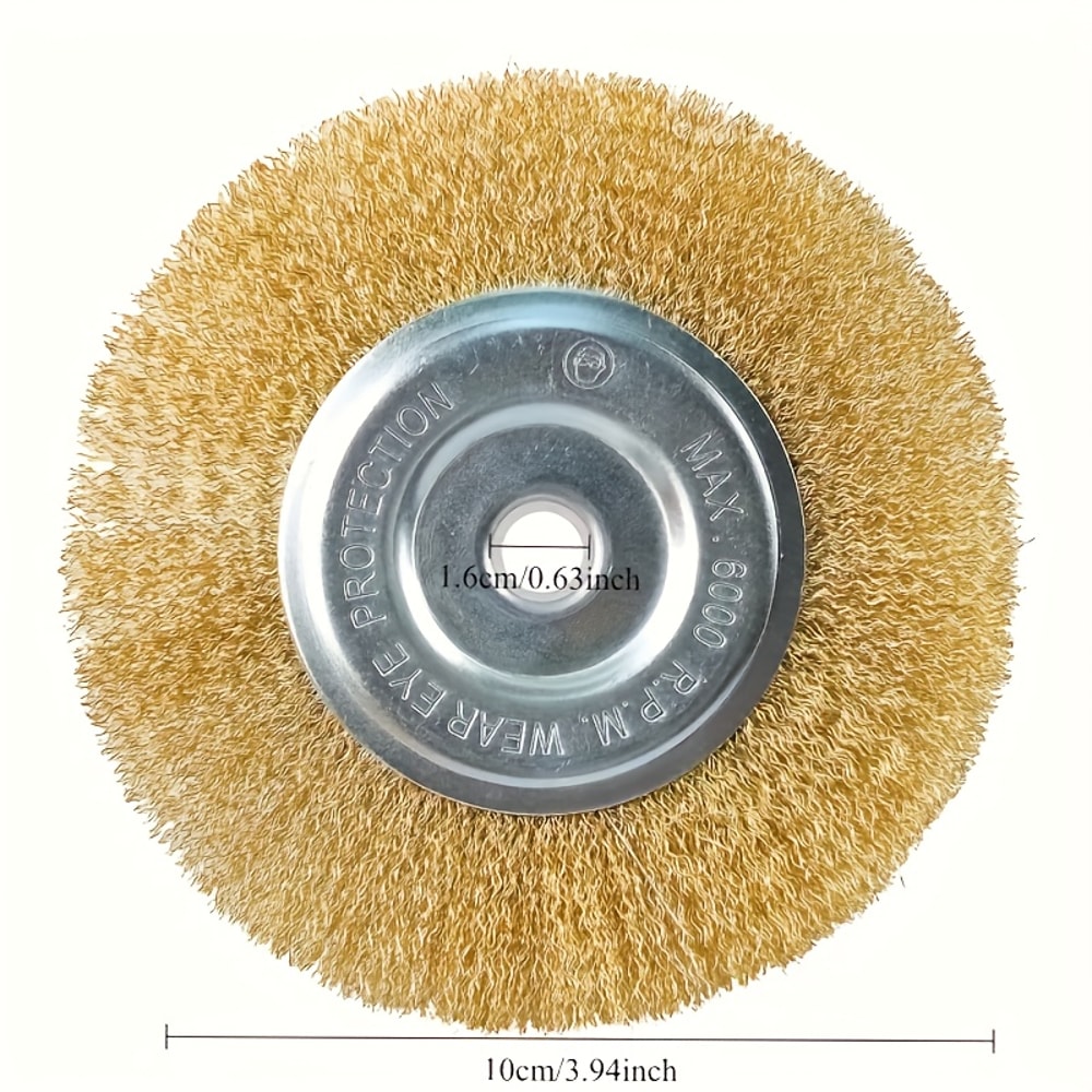 Premium Copper Wire Brush Set for Rust Removal & Surface Cleaning with Steel Connectors