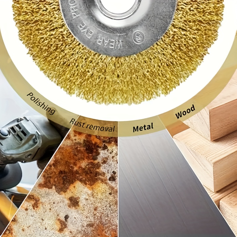 Premium Copper Wire Brush Set for Rust Removal & Surface Cleaning with Steel Connectors
