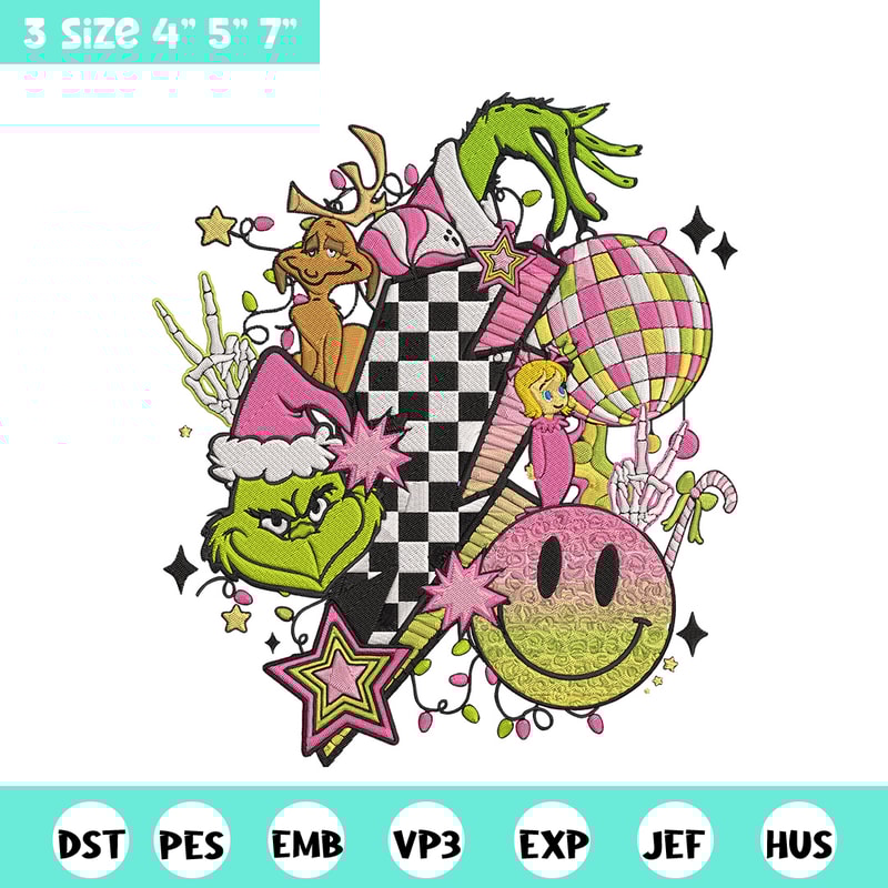 Grinch x smile icon Embroidery Design,Grinch Embroidery,Embroidery File,Chrismas Embroidery,Anime shirt,Digital download.jpg