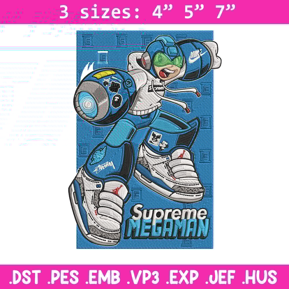 Supreme megaman Embroidery Design, Megaman Embroidery, Embroidery File, Supreme Embroidery, Anime shirt, Digital download.jpg