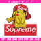 Supreme Pikachu Embroidery design, Pokemon Embroidery, anime design, Embroidery File, anime shirt, Digital download..jpg