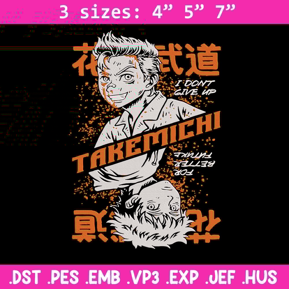 Takemichi poster Embroidery Design, Tokyo revengers Embroidery, Embroidery File, Anime Embroidery, Digital download.jpg